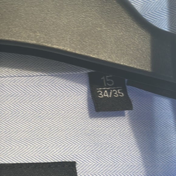 Boss by Hugo Boss Men’s Light Blue Button Down Dress Shirt Size 15 Slim Fit - Picture 5 of 12